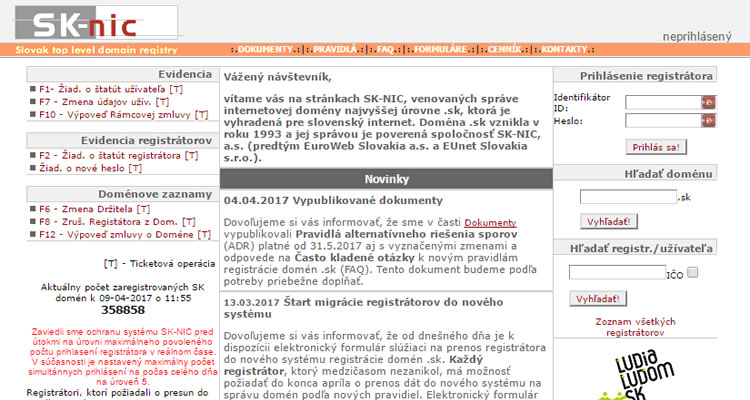 Registrácia vlastnej SK domény