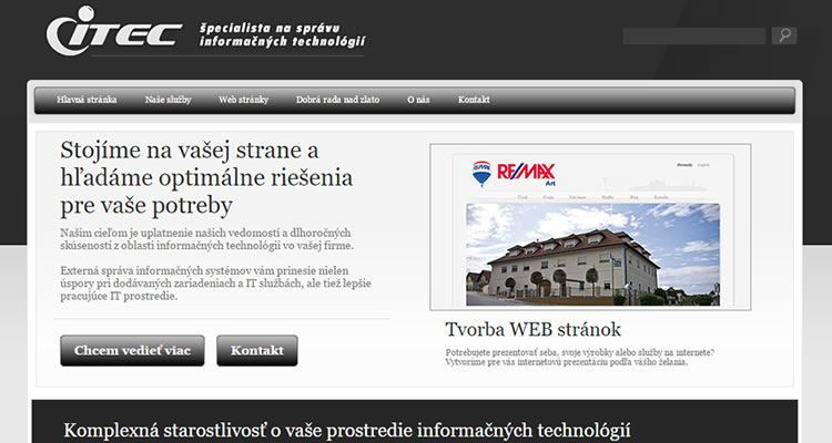 Spustená nová web stránka itec.sk