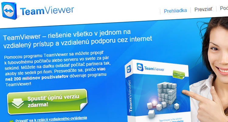 Vzdialená podpora cez internet