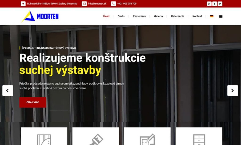 Web stránka moorten.sk