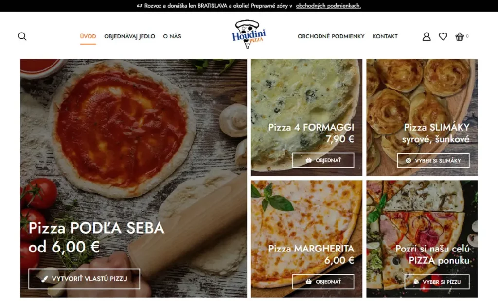 Online objednávkový systém pre pizzériu