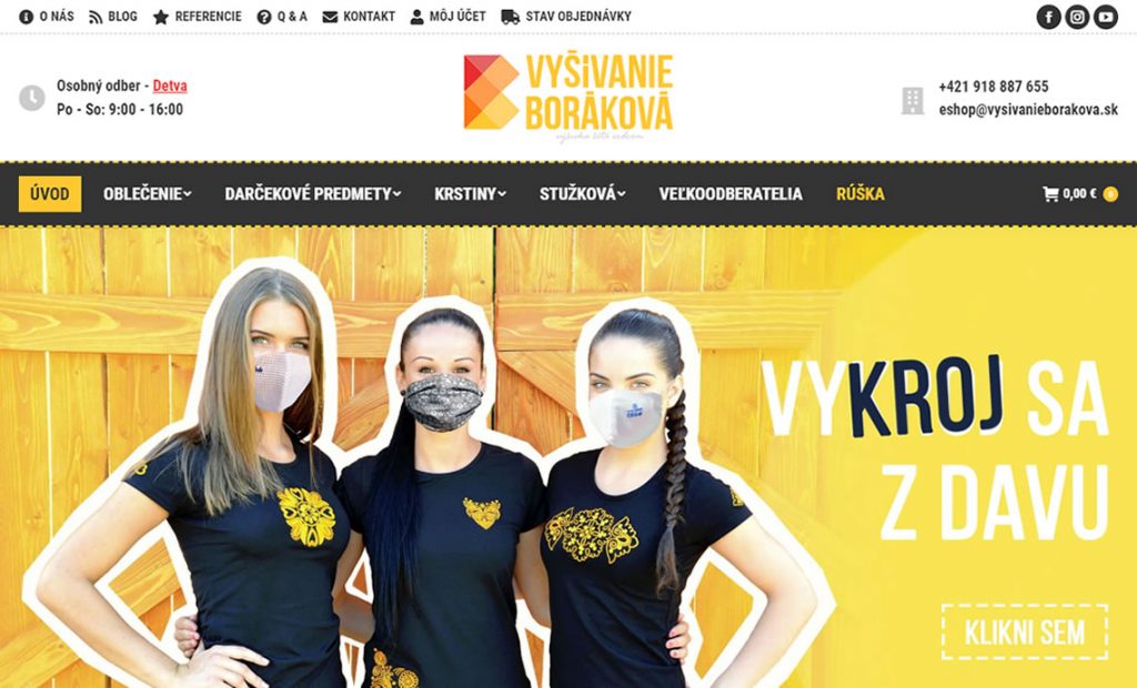 Vyšívanie Boráková – eshop s nielen ľudovo vyšívanými produktami